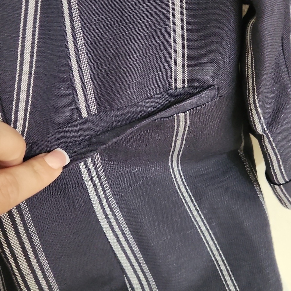 Linen Blend The Lane Bryant Blazer Size 18 Summer Office Collegiate lagenlook - Picture 5 of 15